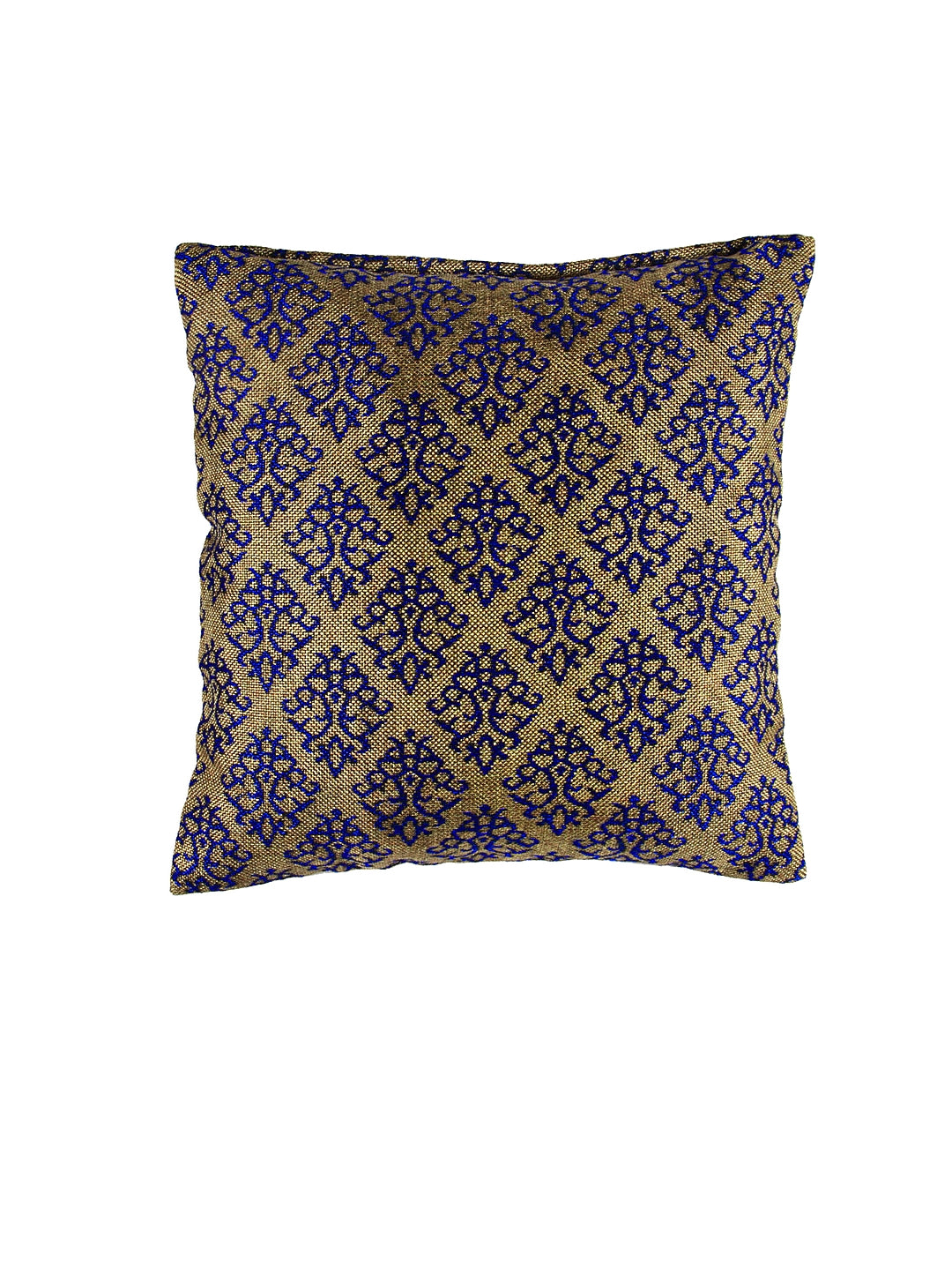 KLOTTHE Set of 5 Gold Polycotton Geometric Cushion Covers (40X40 cm)