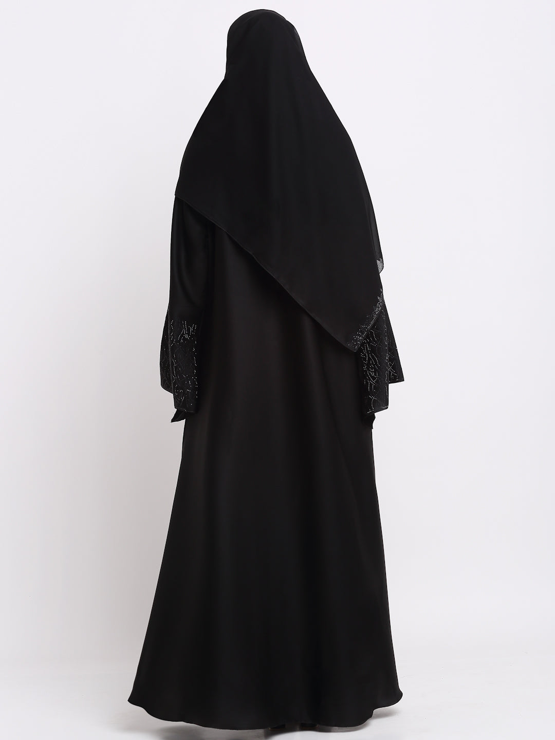 Klotthe Women Black Solid Burqa With Scarf