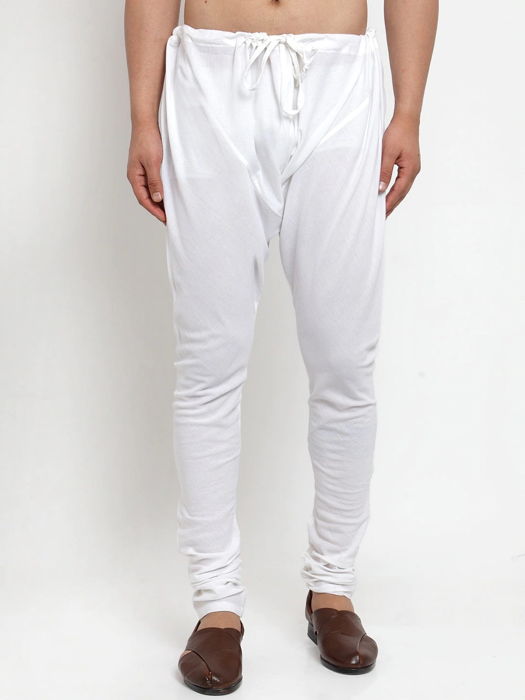 KLOTTHE Set of 2 White Cotton Solid Pyjamas