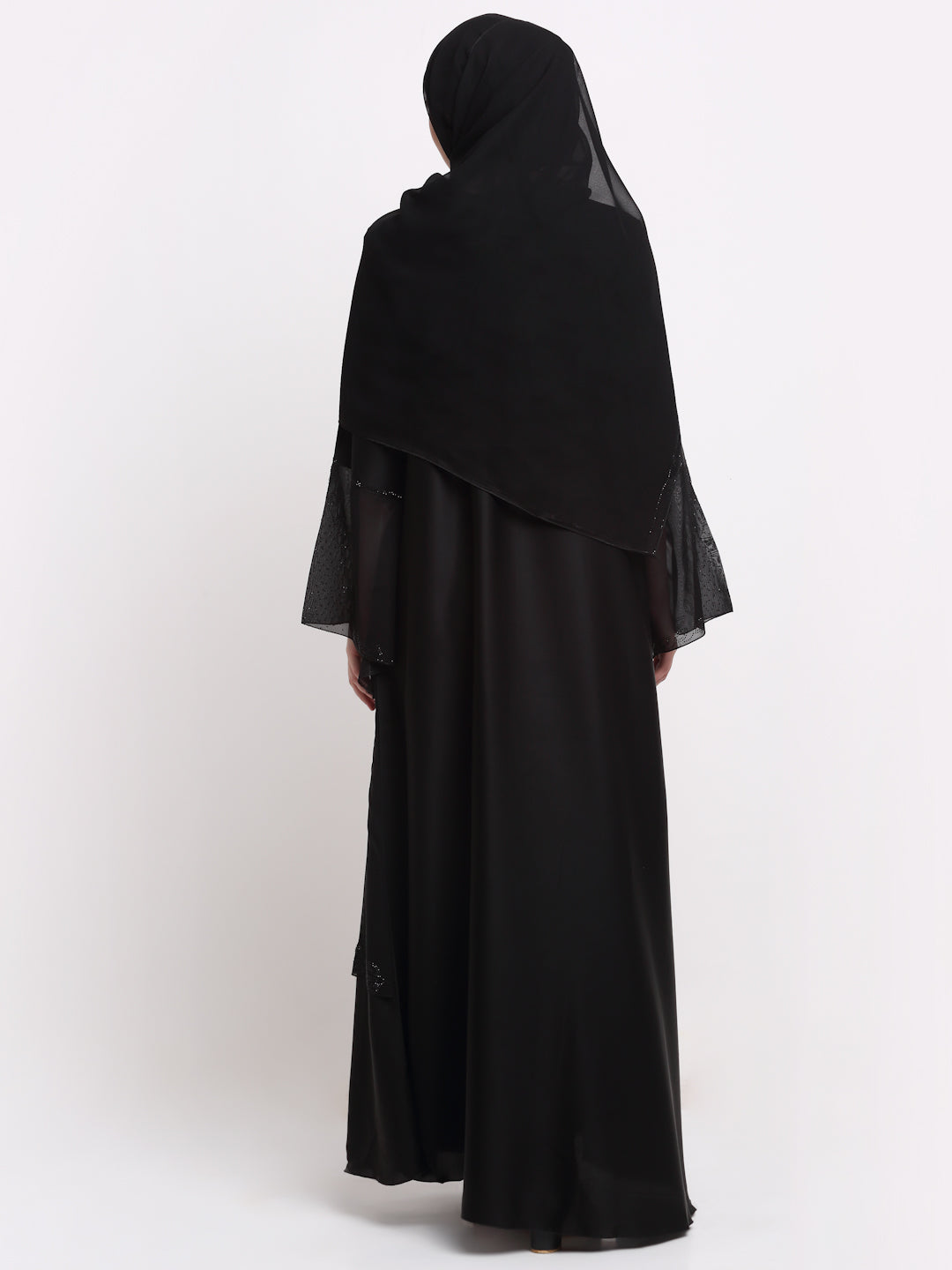 Klotthe Women Black Solid Burqa With Scarf