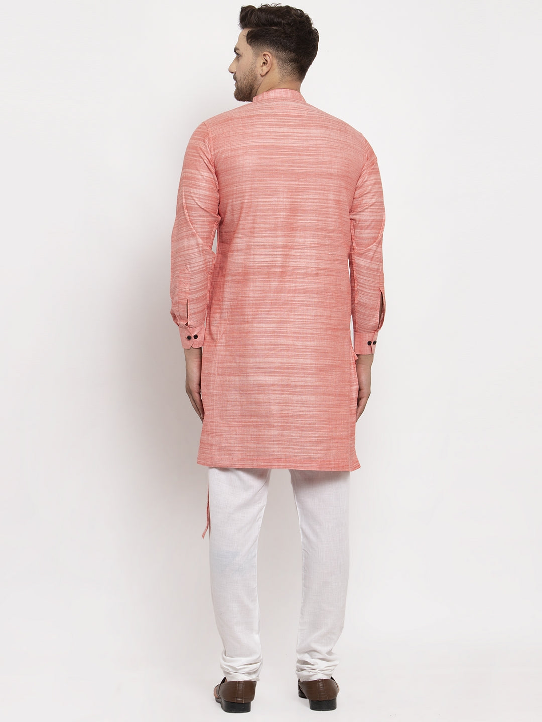 KLOTTHE Red Cotton Solid Kurta With Pyjama