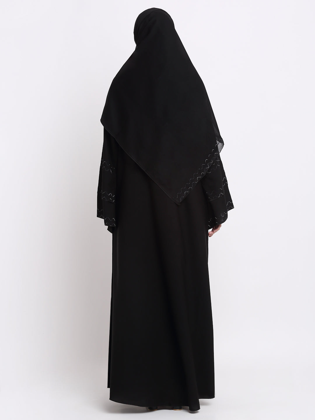 Klotthe Women Black Solid Burqa With Scarf