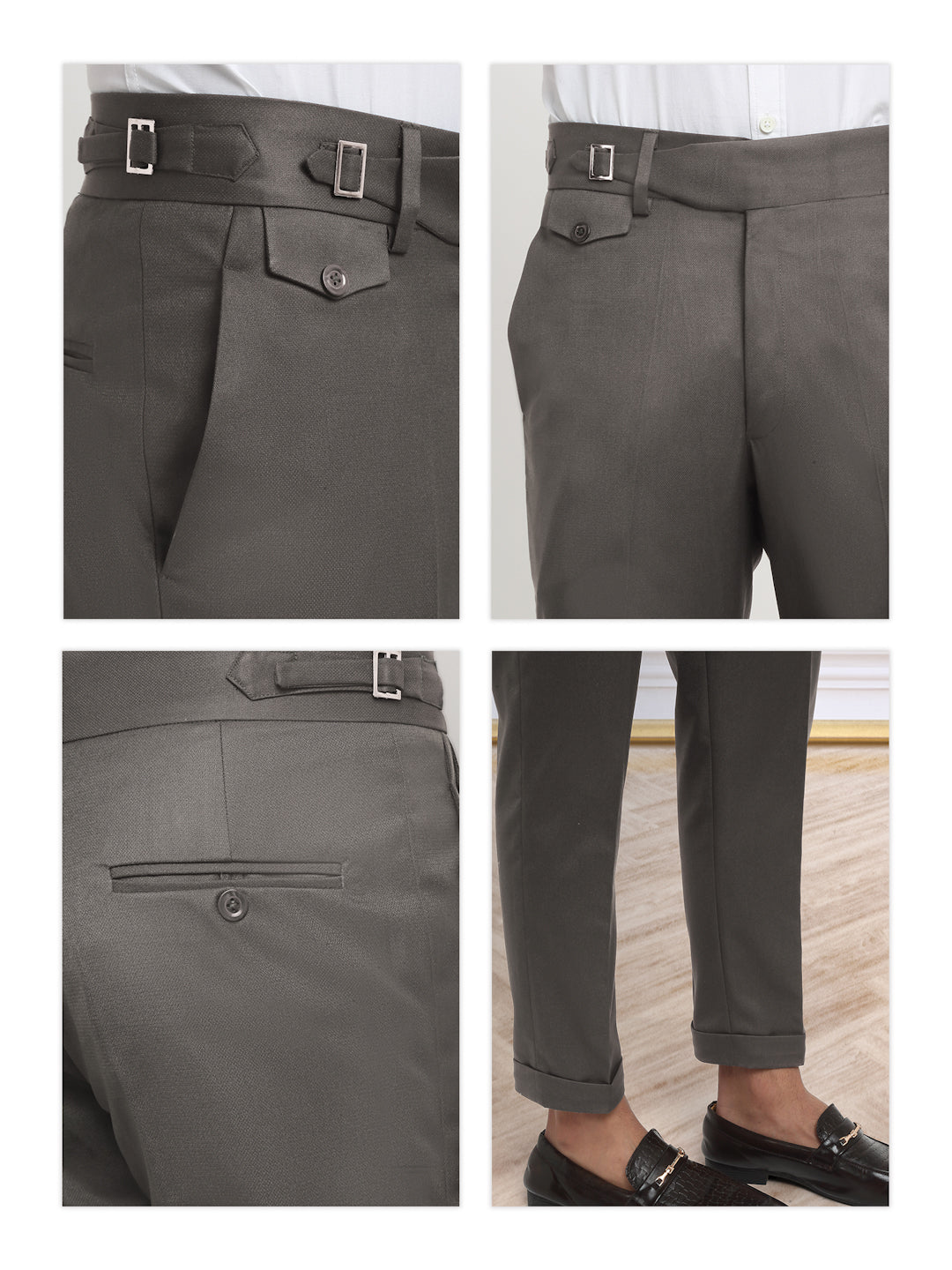 Italian Style Formal Gurkha Pant-Brown