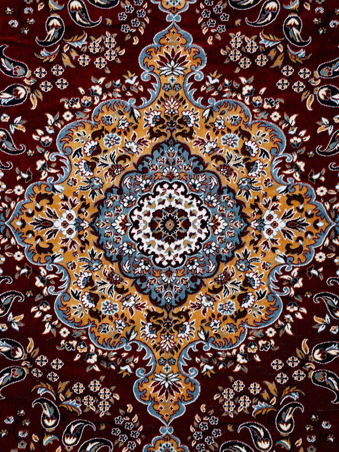 Klotthe Maroon "250X200 cm" Floral Carpet