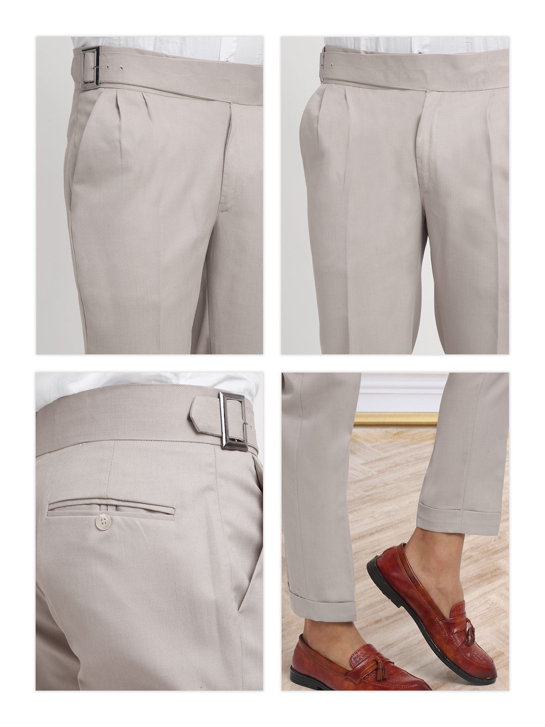 Italian Style Formal Gurkha Pant-Beige