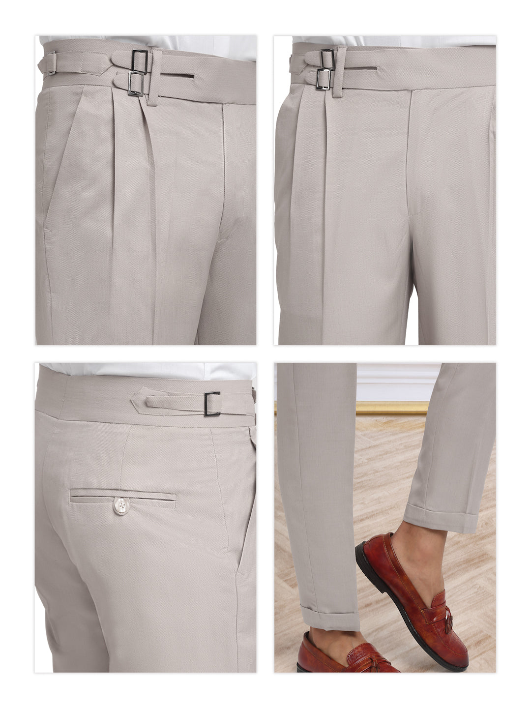 Italian Style Formal Gurkha Pant-Beige