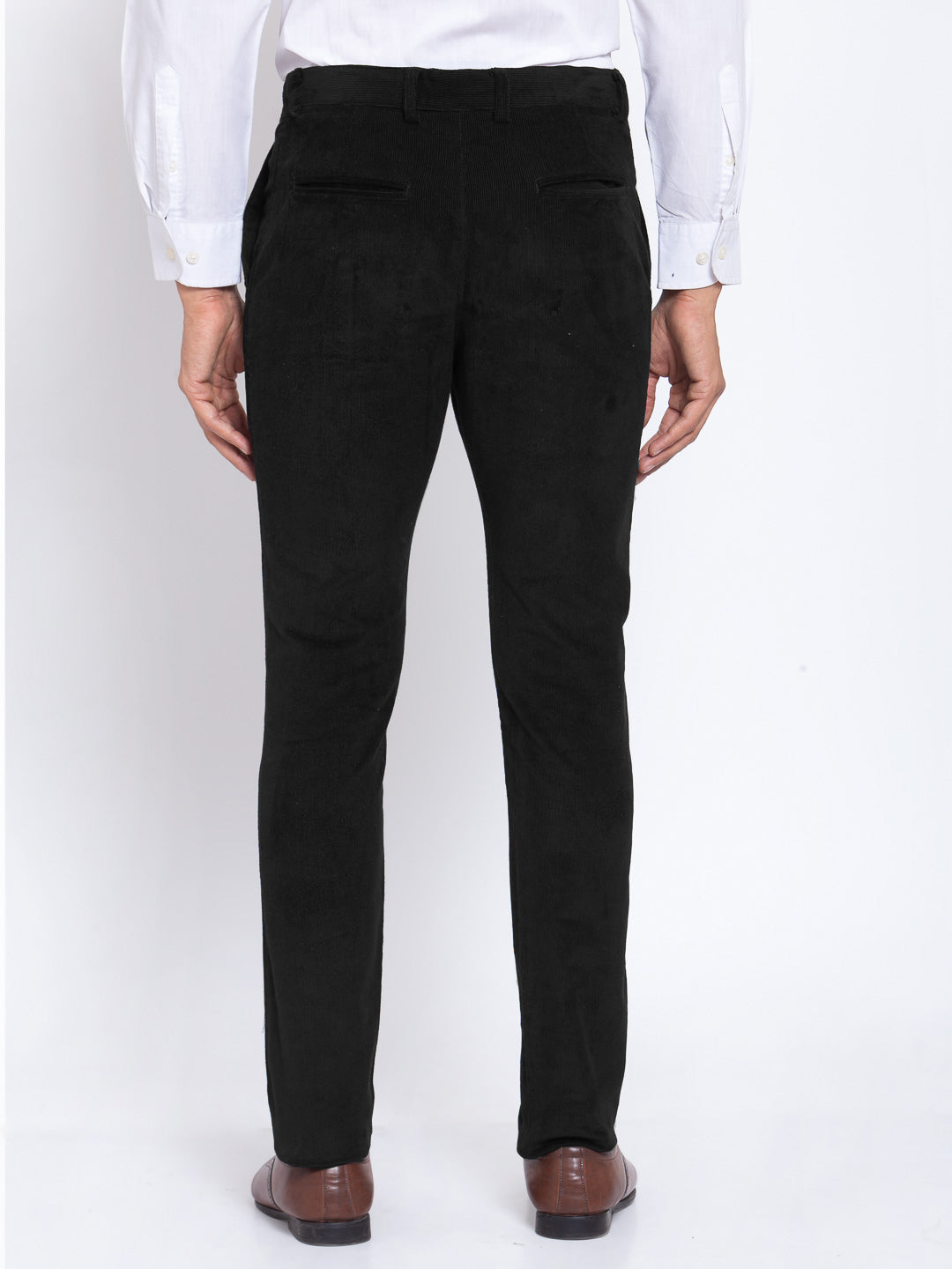 KLOTTHE Black Cotton Solid Trousers