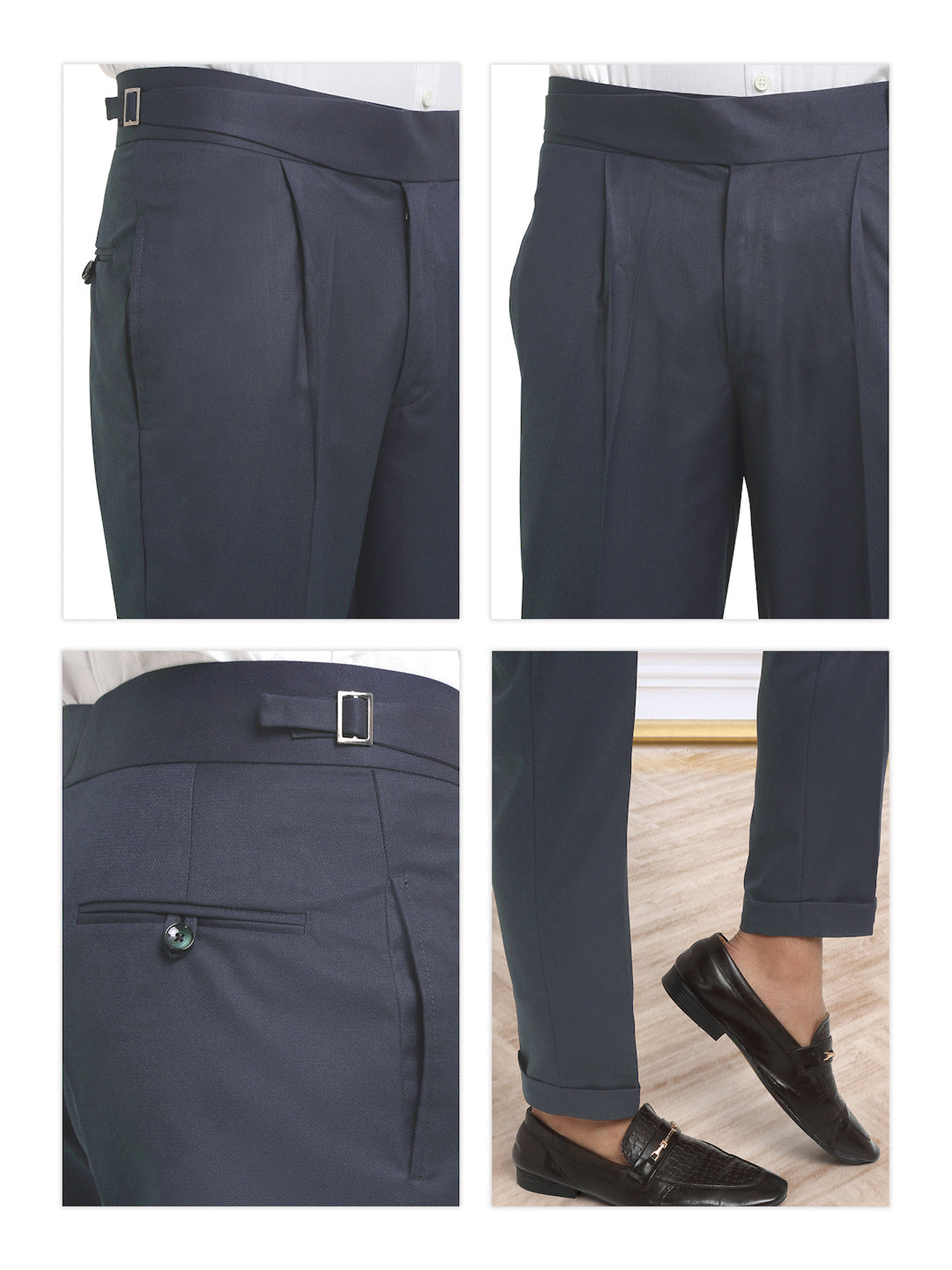 Italian Style Formal Gurkha Pant-LightBlue