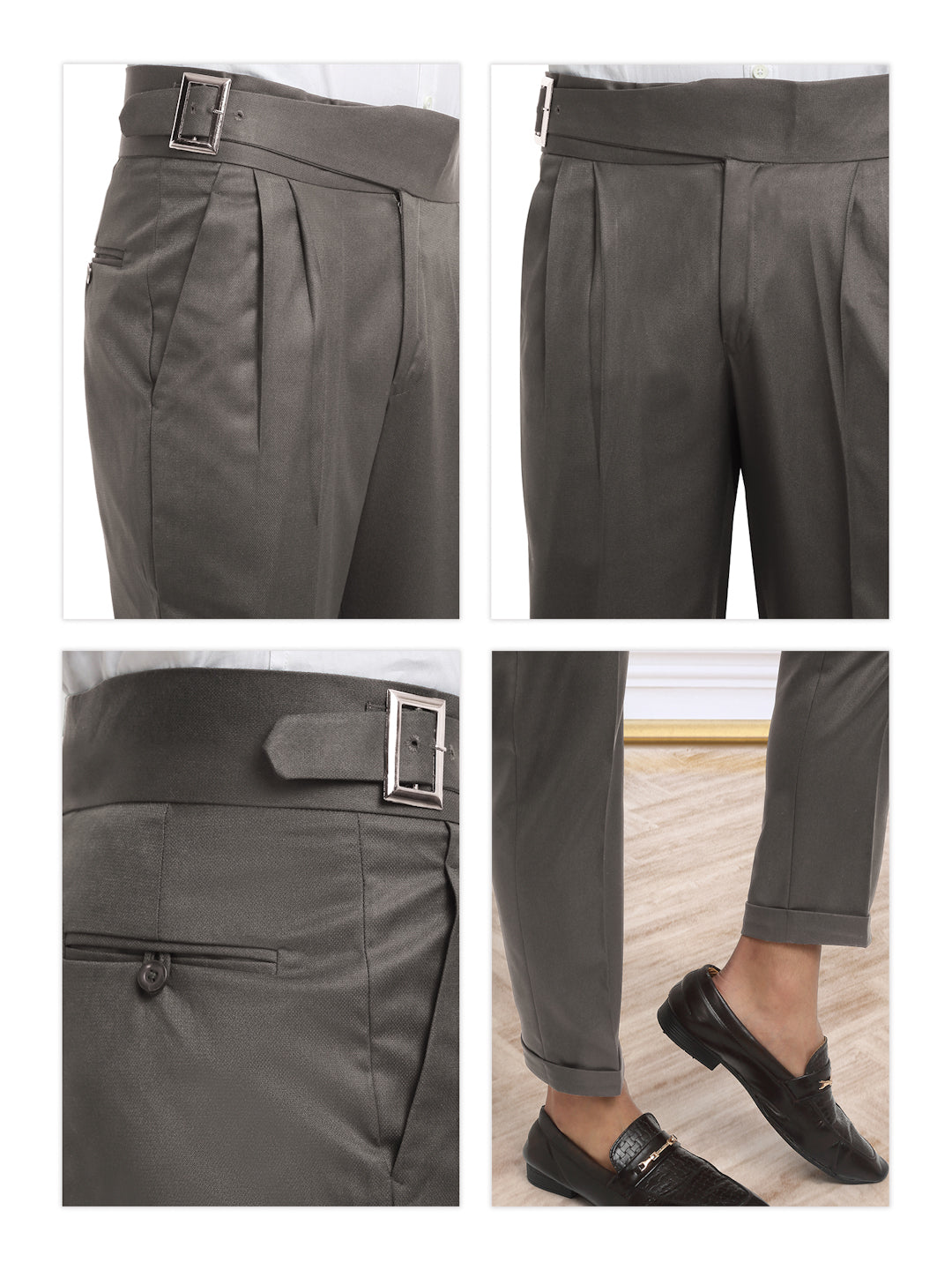 Italian Style Formal Gurkha Pant-Brown