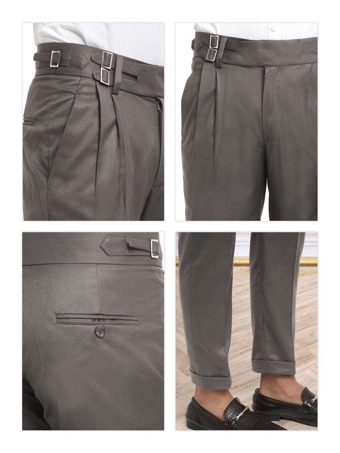 Italian Style Formal Gurkha Pant-Brown