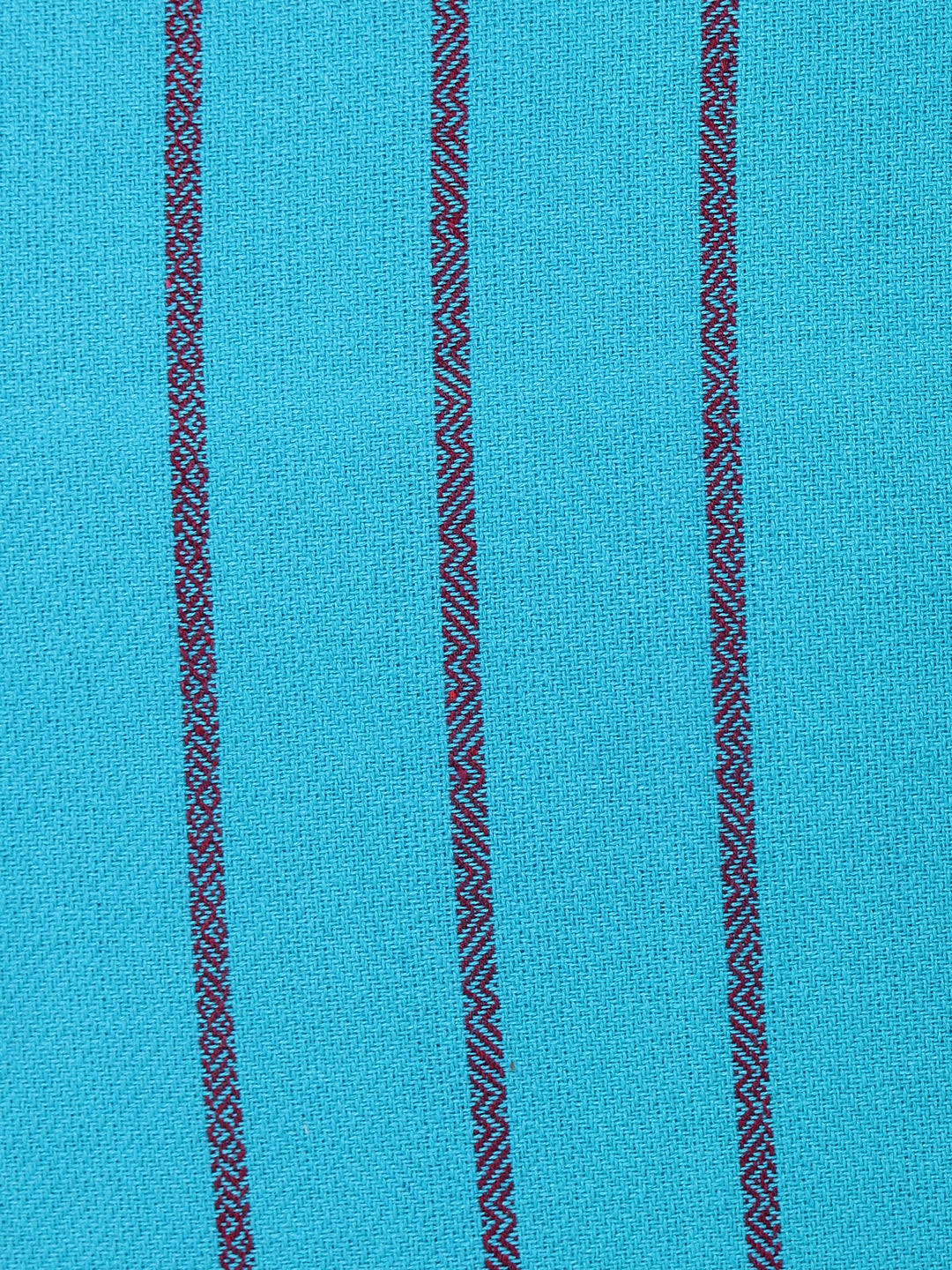 KLOTTHE Turquoise Cotton Striped Cushion Covers (40X40 cm)