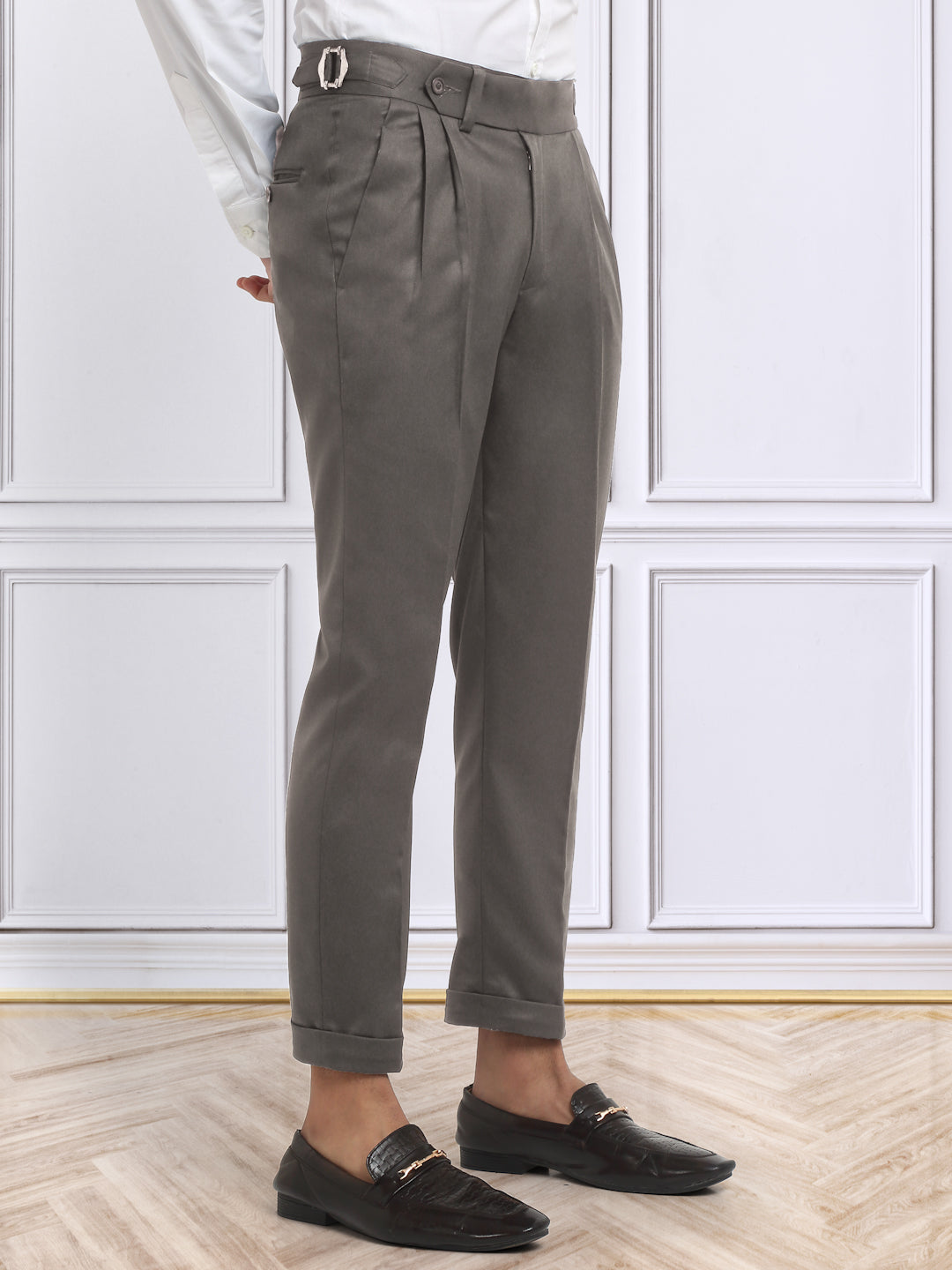 Italian Style Formal Gurkha Pant-Brown