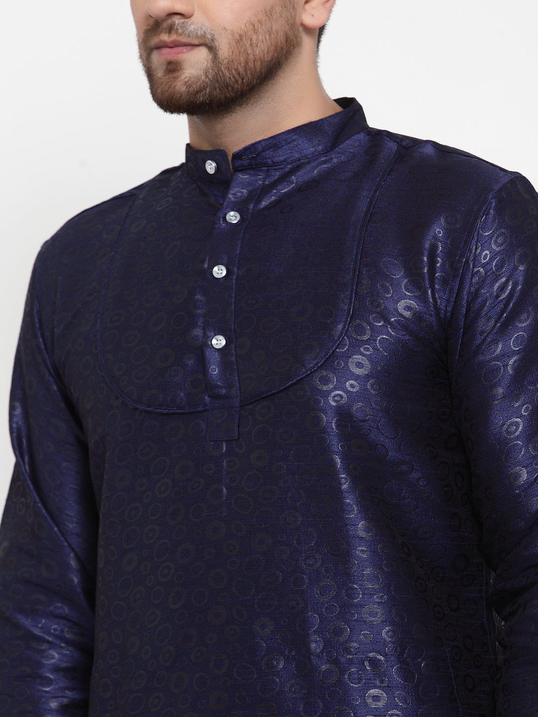 NavyBlue Silk Quirky Party Kurtas