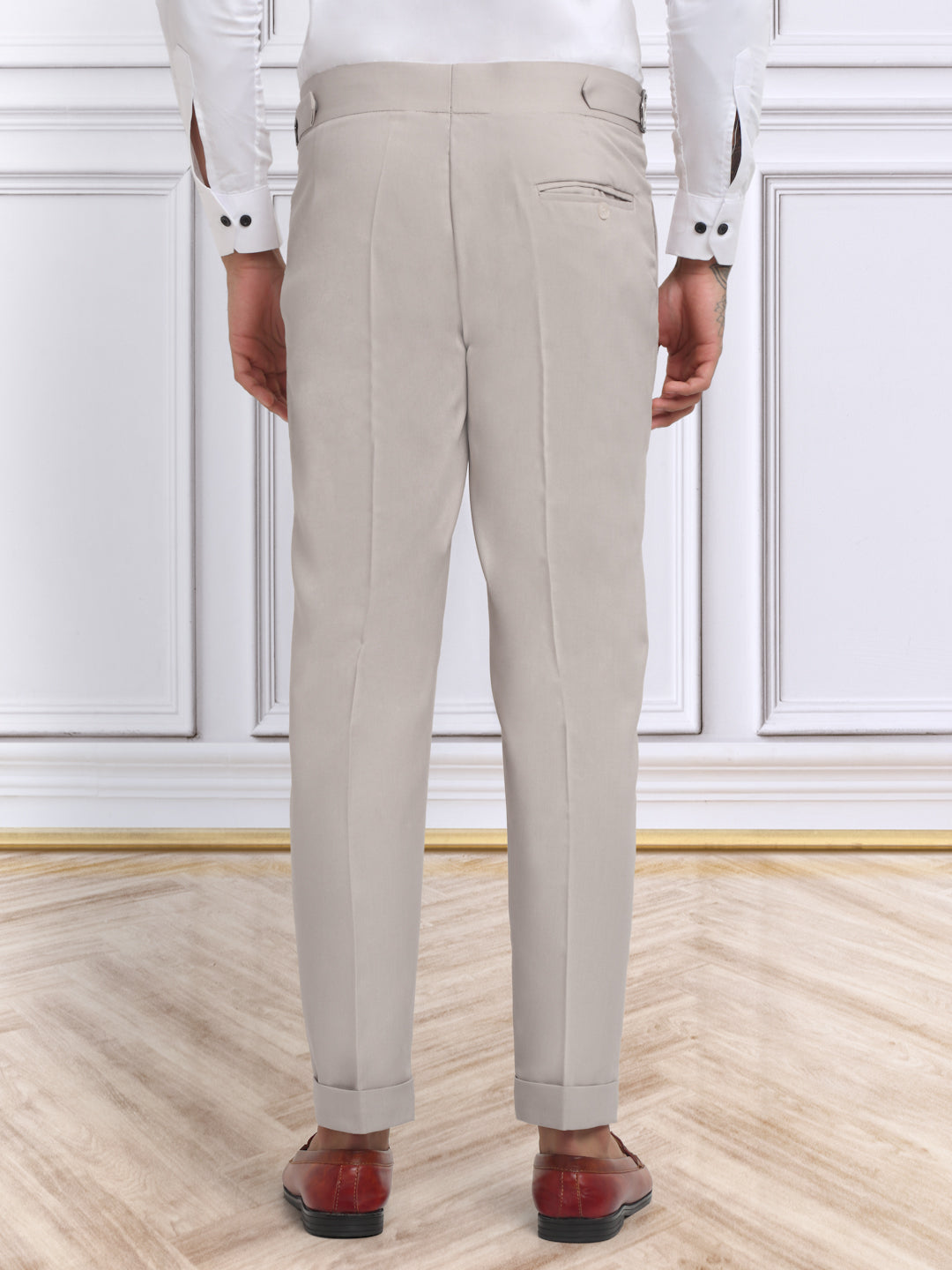 Italian Style Formal Gurkha Pant-Beige