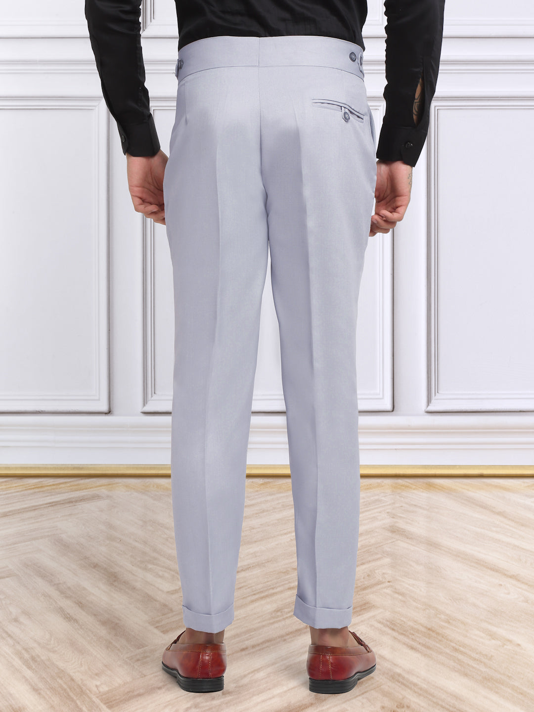 Italian Style Formal Gurkha Pant-Grey