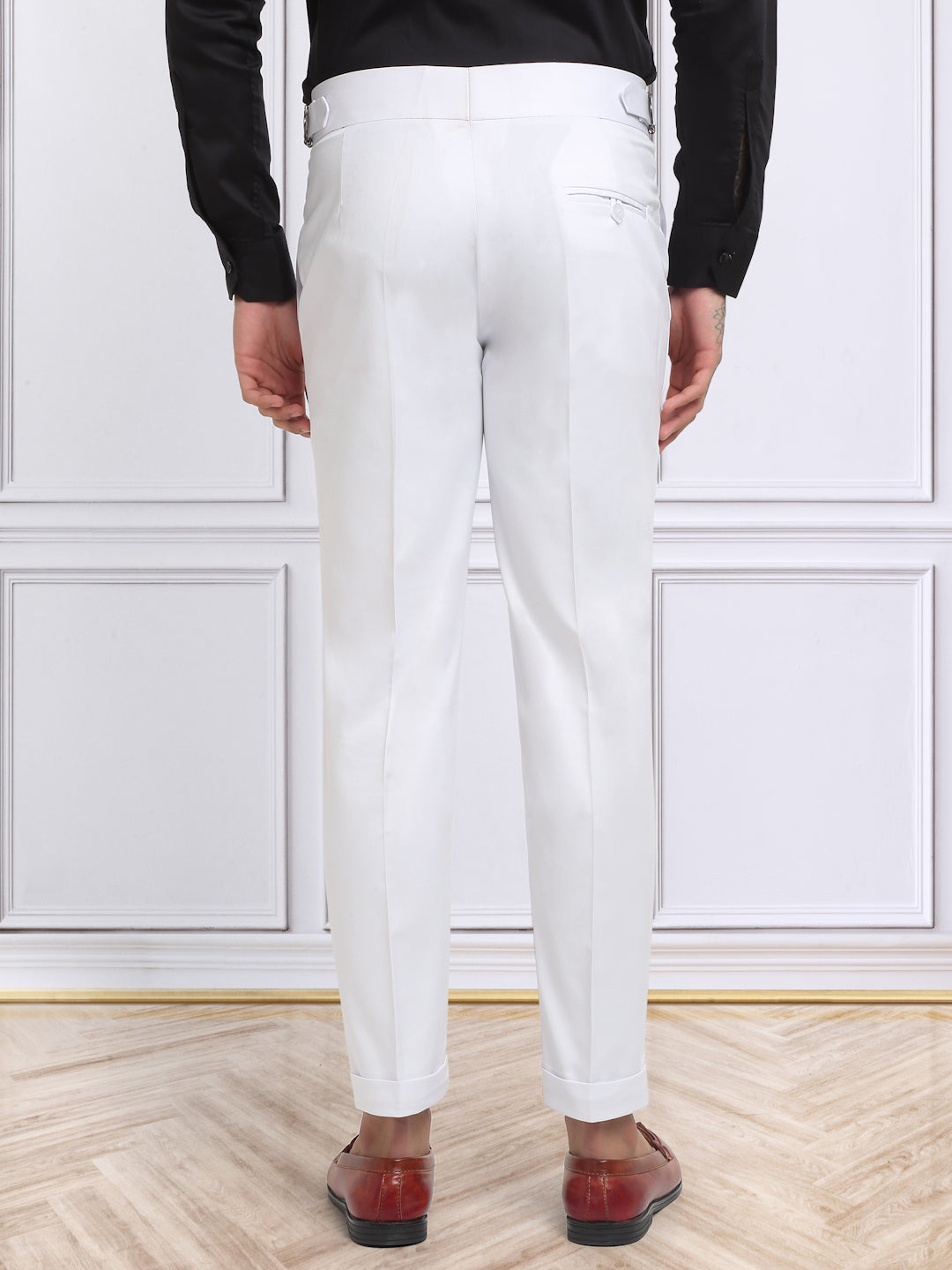 Italian Style Formal Gurkha Pant-White