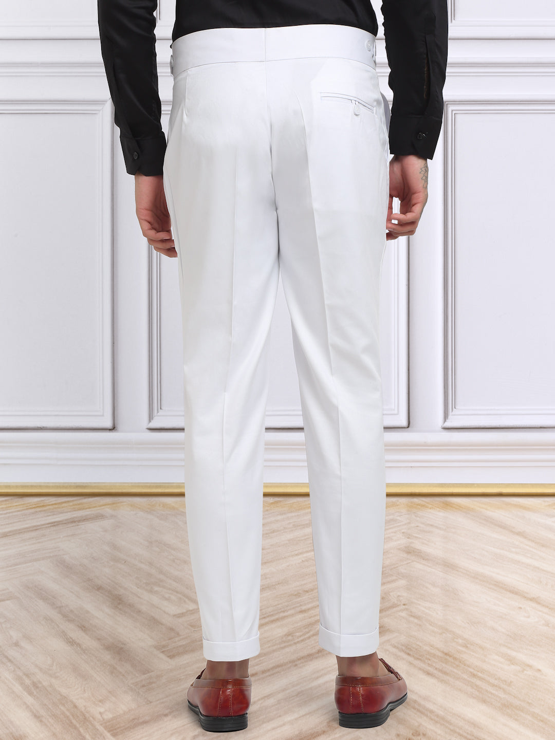 Italian Style Formal Gurkha Pant-White