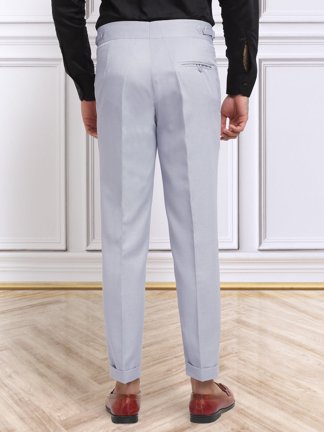 Italian Style Formal Gurkha Pant-Grey