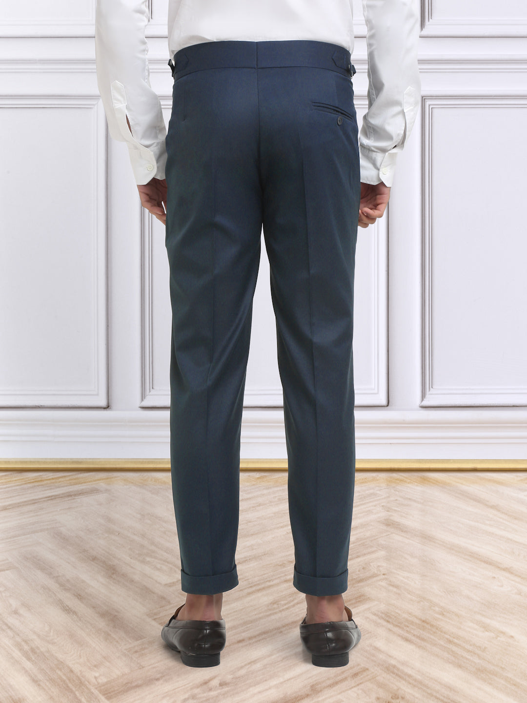 Italian Style Formal Gurkha Pant-NavyBlue