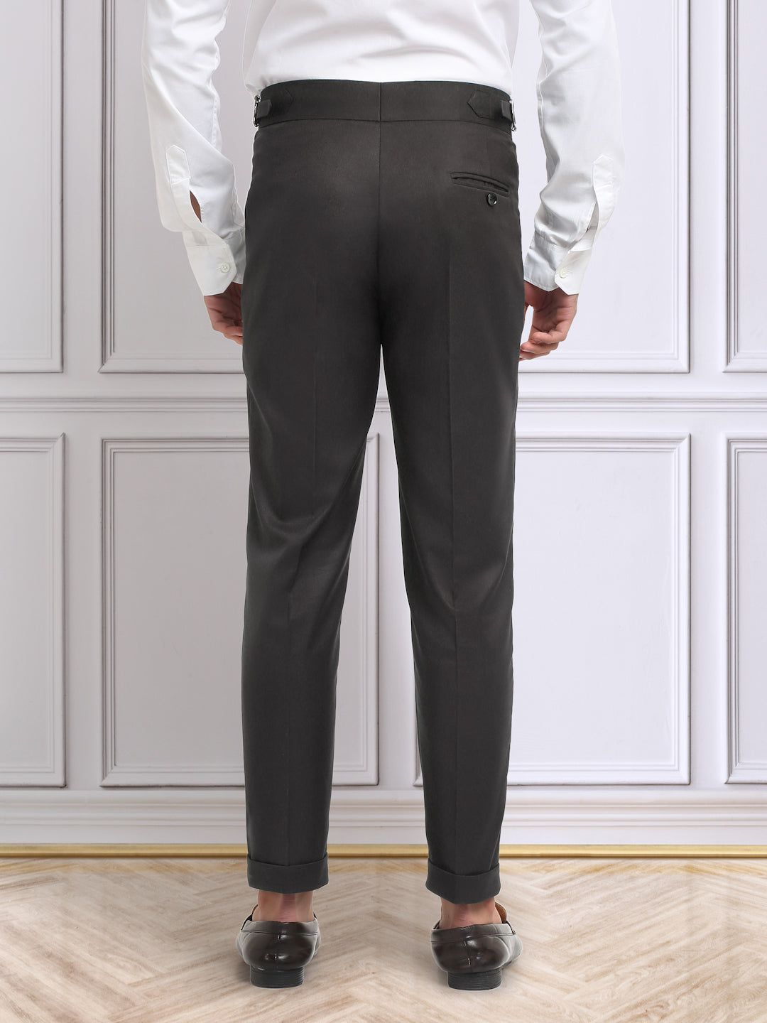 Italian Style Formal Gurkha Pant-DarkBrown