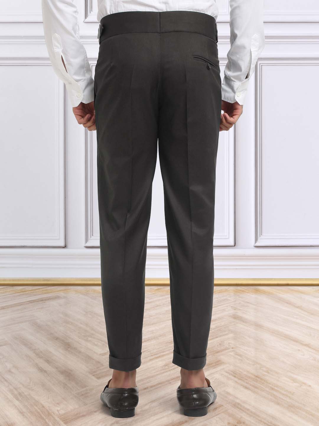 Italian Style Formal Gurkha Pant-DarkBrown