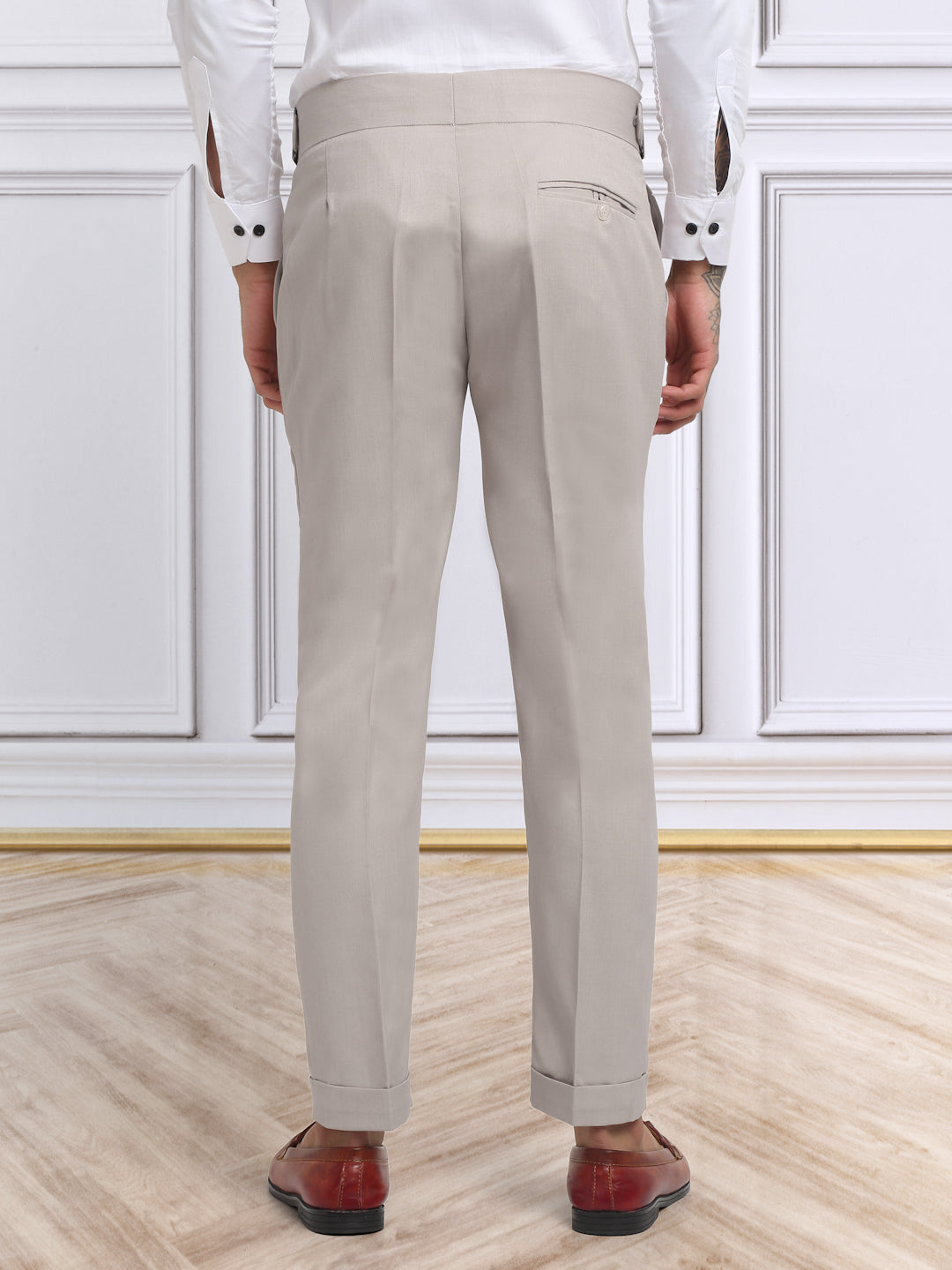 Italian Style Formal Gurkha Pant-Beige