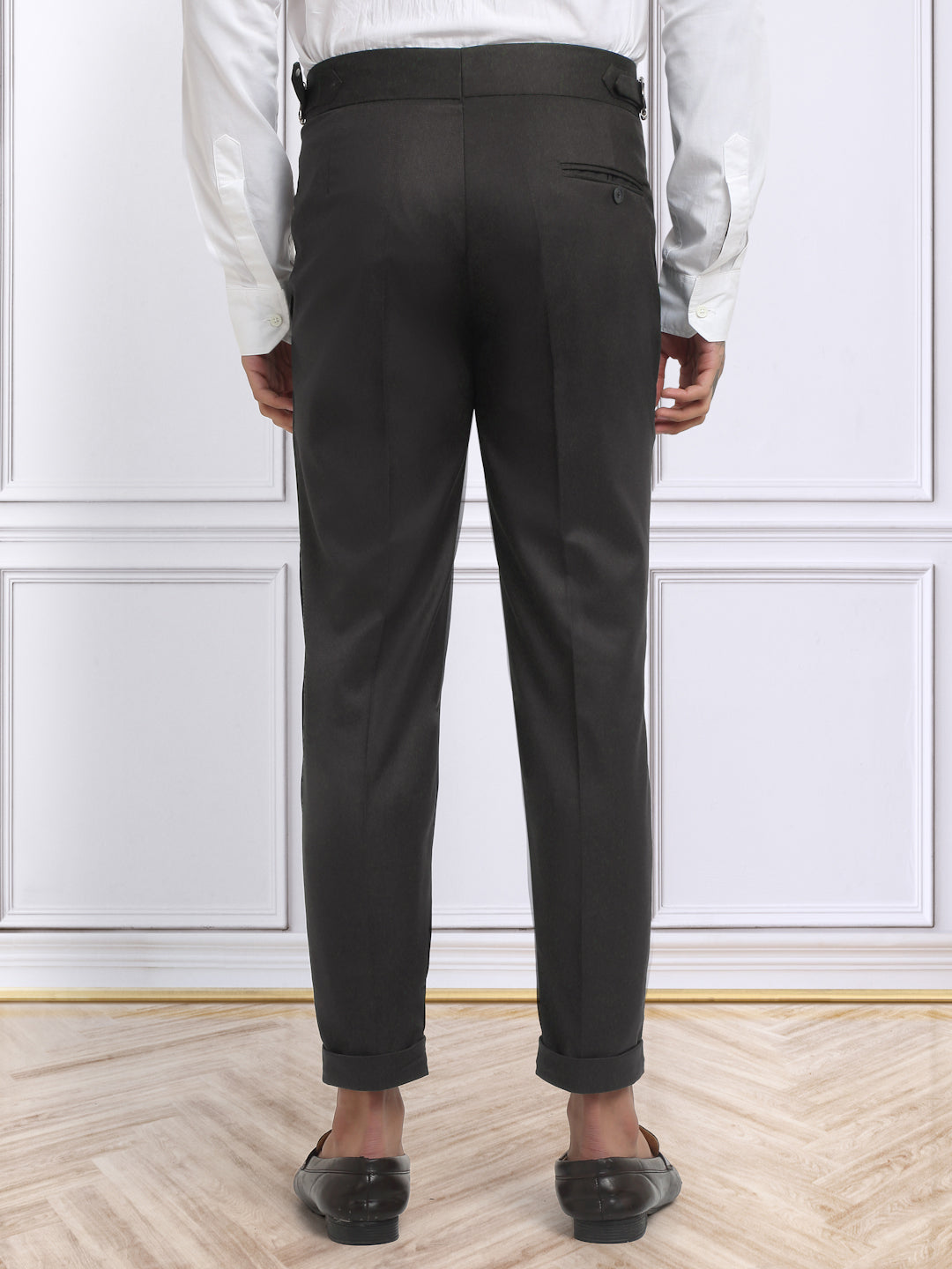 Italian Style Formal Gurkha Pant-DarkBrown
