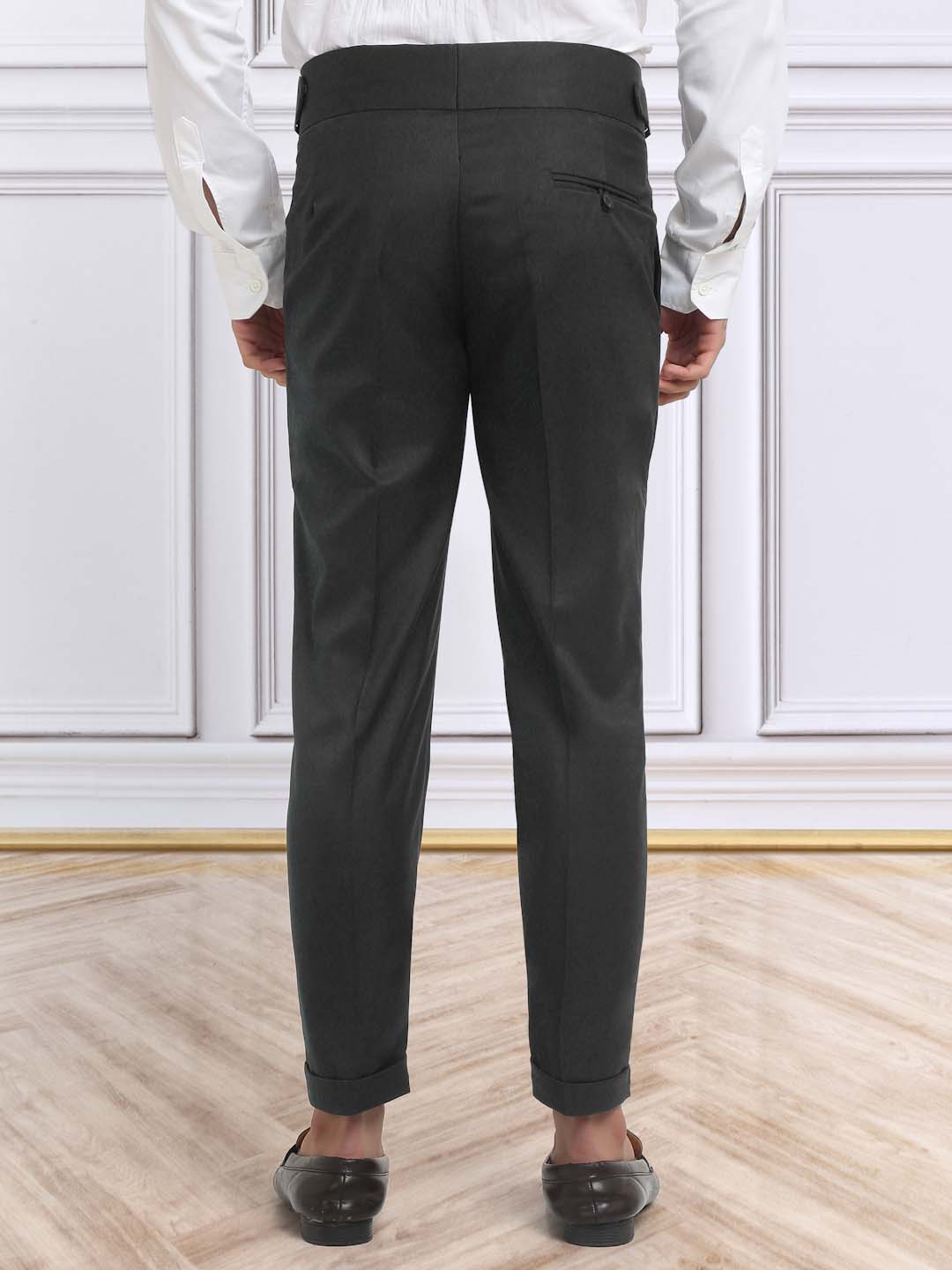 Italian Style Formal Gurkha Pant-Black