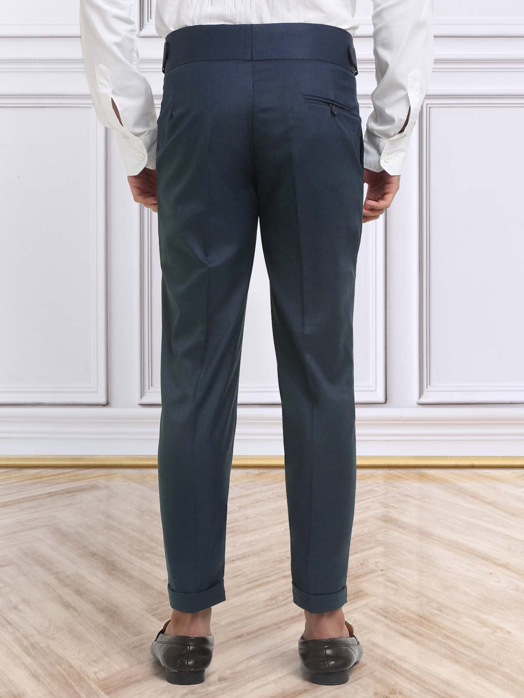 Italian Style Formal Gurkha Pant-NavyBlue