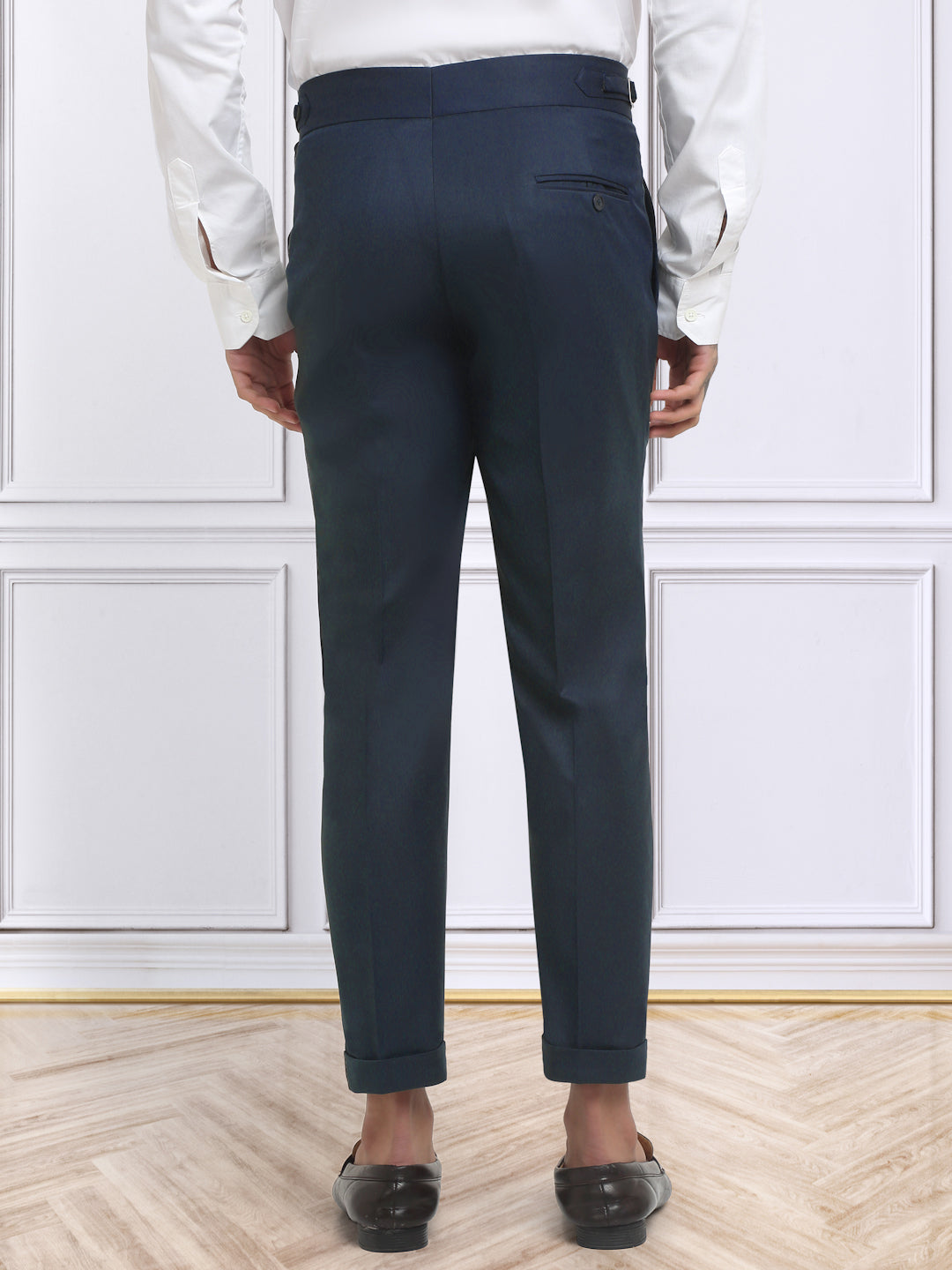 Italian Style Formal Gurkha Pant-NavyBlue