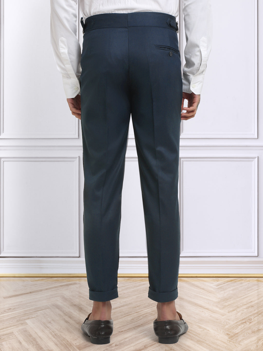 Italian Style Formal Gurkha Pant-NavyBlue