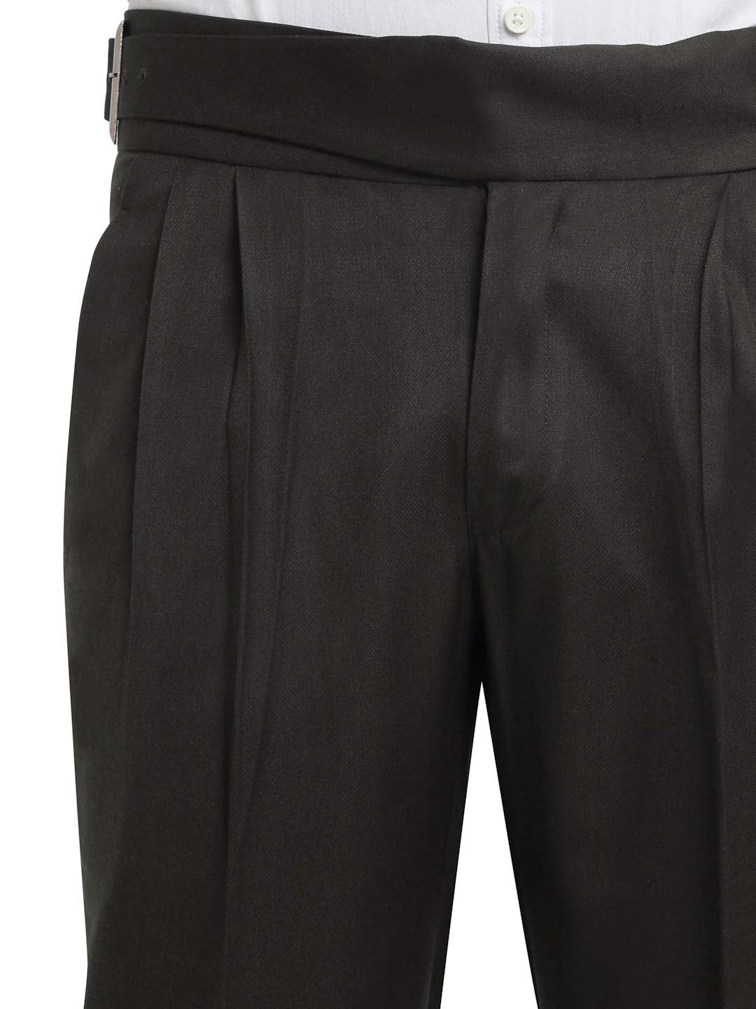 Italian Style Formal Gurkha Pant-DarkBrown