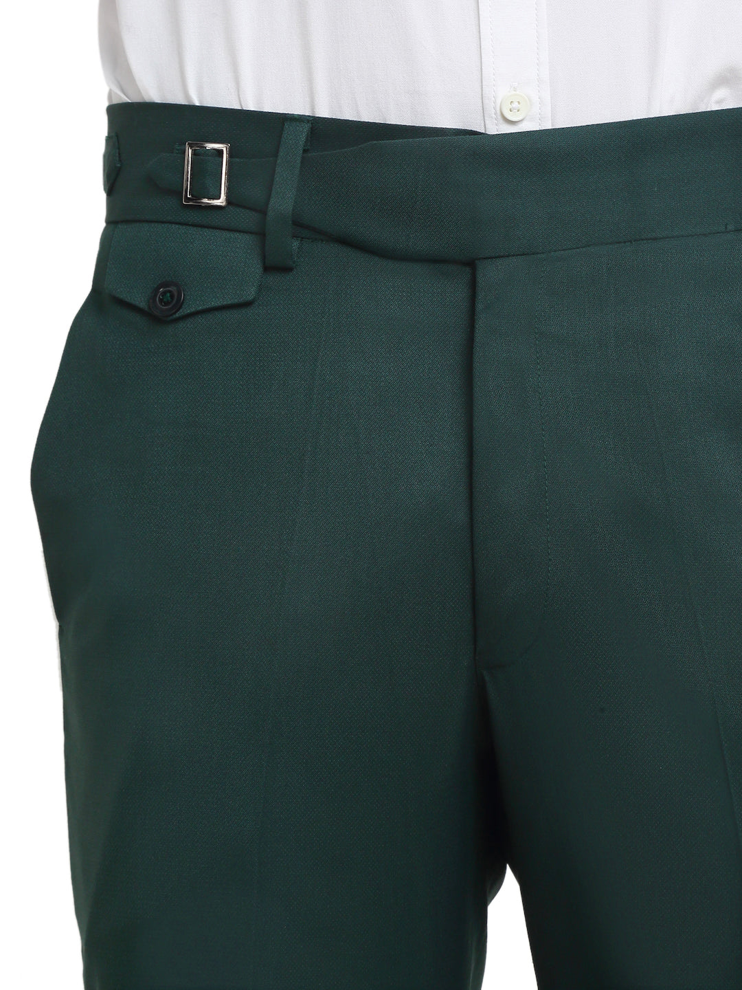 Italian Style Formal Gurkha Pant-BottleGreen