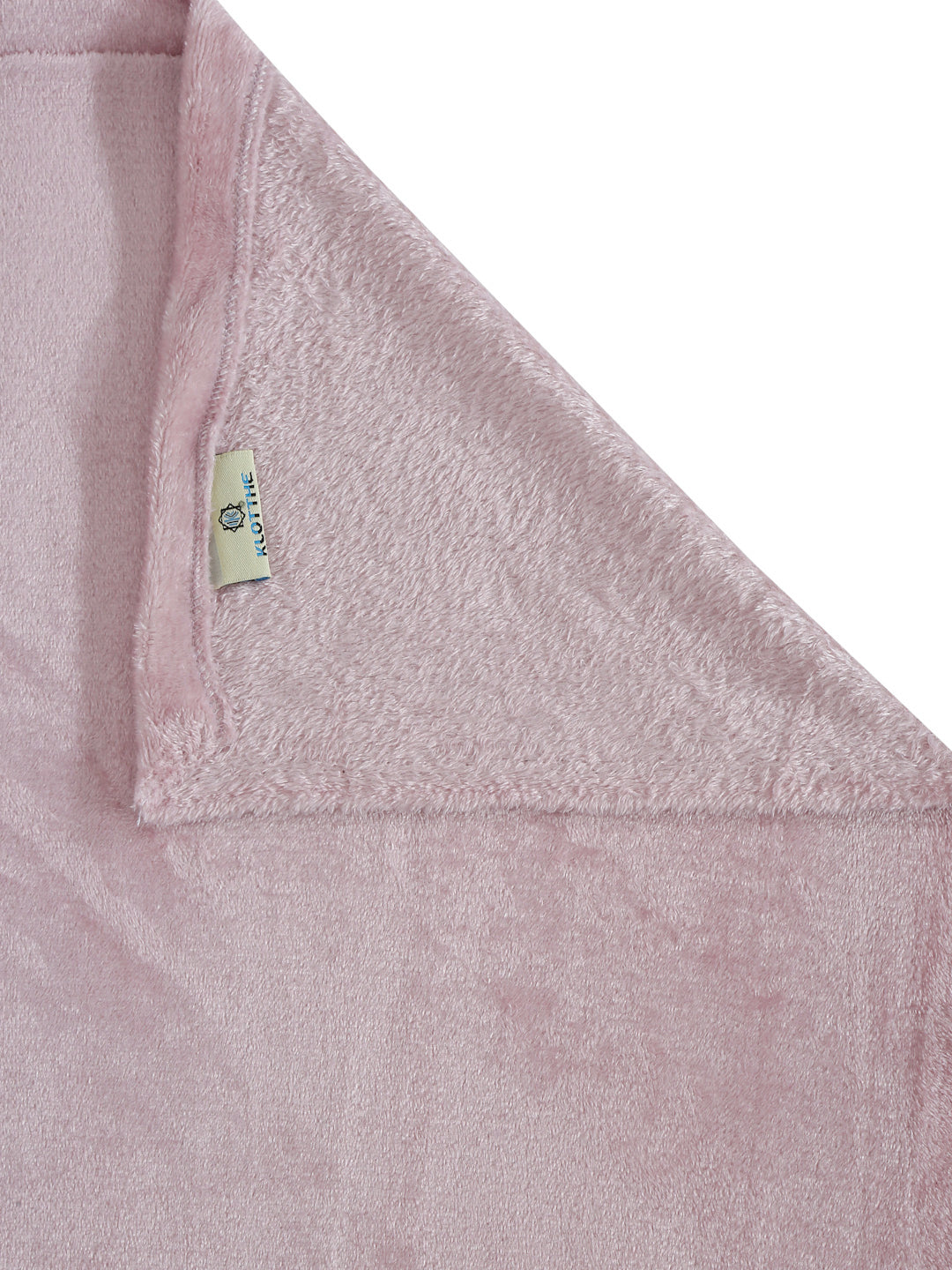 Klotthe Light Pink Solid Woolen Mild Winter Double King Bedding Set