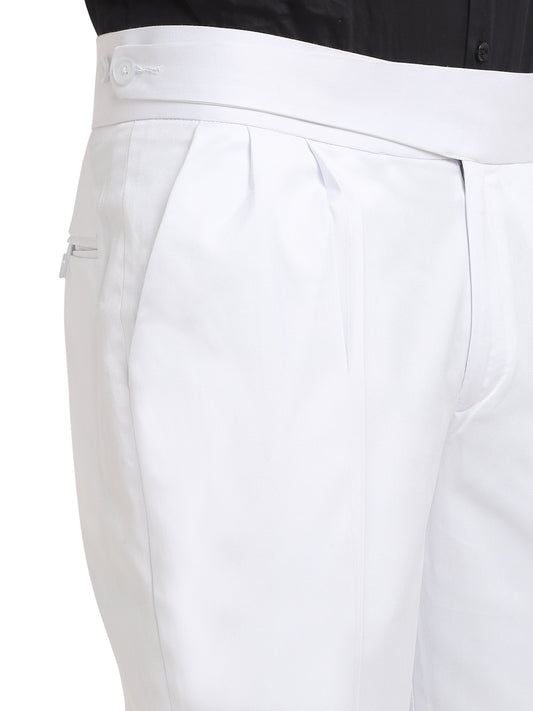 Italian Style Formal Gurkha Pant-White