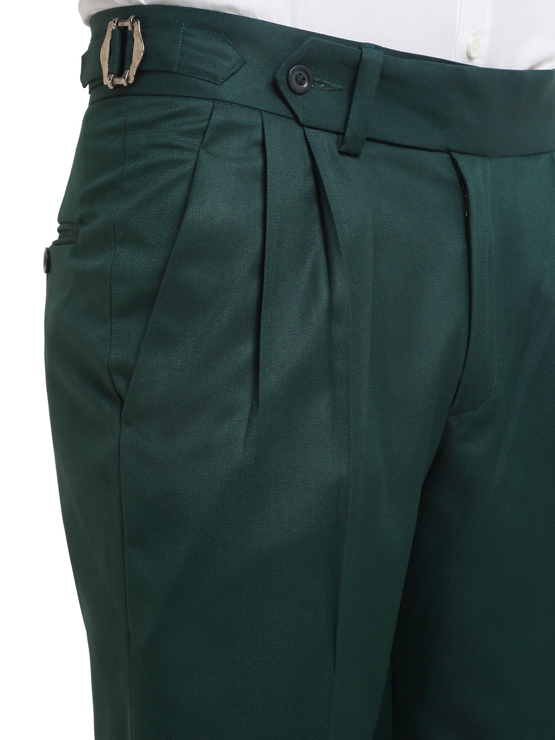 Italian Style Formal Gurkha Pant-BottleGreen