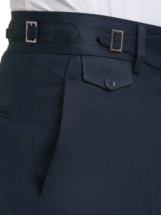 Italian Style Formal Gurkha Pant-NavyBlue