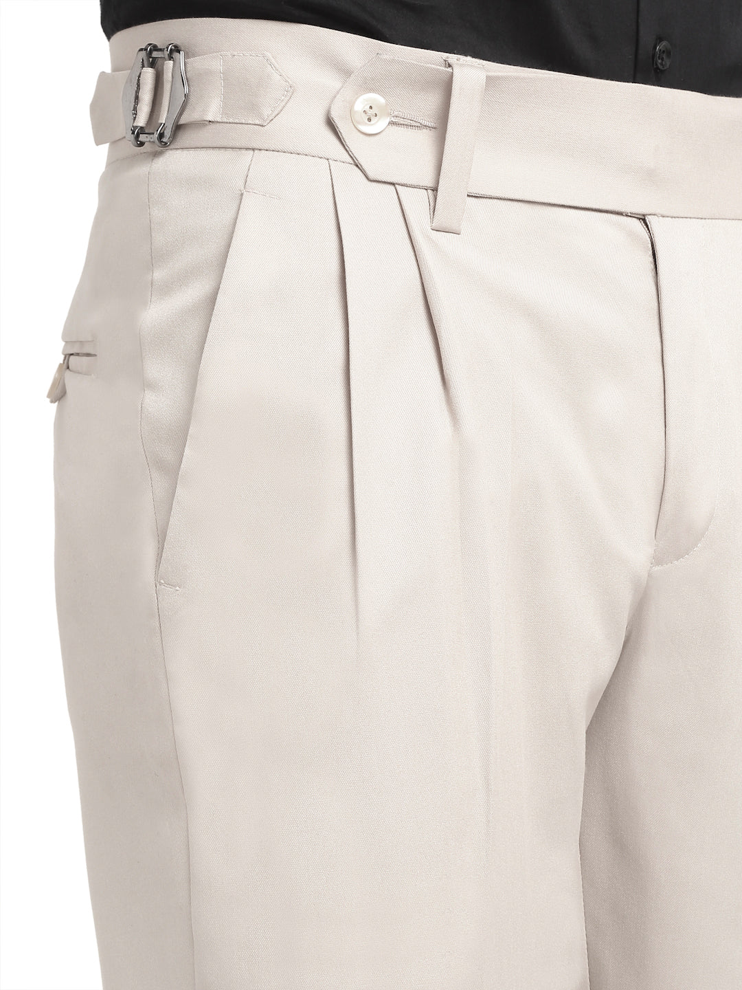 Italian Style Formal Gurkha Pant-Cream