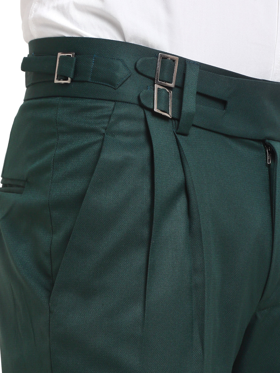 Italian Style Formal Gurkha Pant-BottleGreen