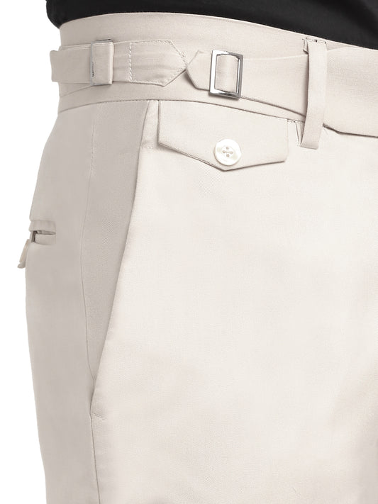 Italian Style Formal Gurkha Pant-Cream