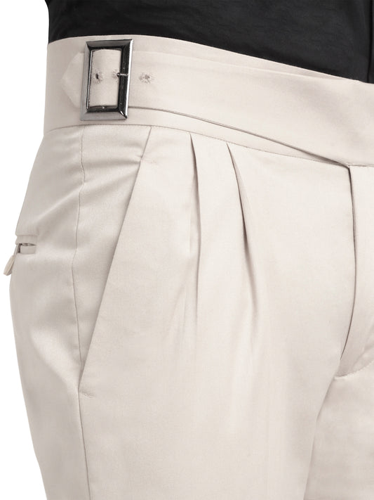 Italian Style Formal Gurkha Pant-Cream