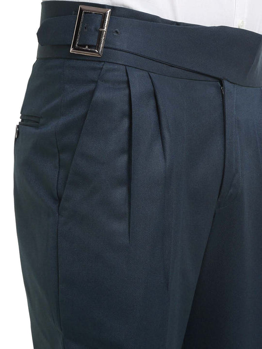 Italian Style Formal Gurkha Pant-NavyBlue