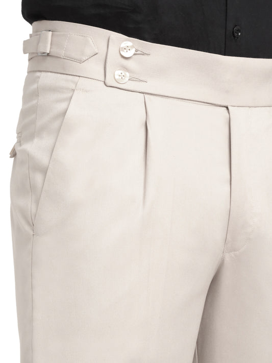 Italian Style Formal Gurkha Pant-Cream