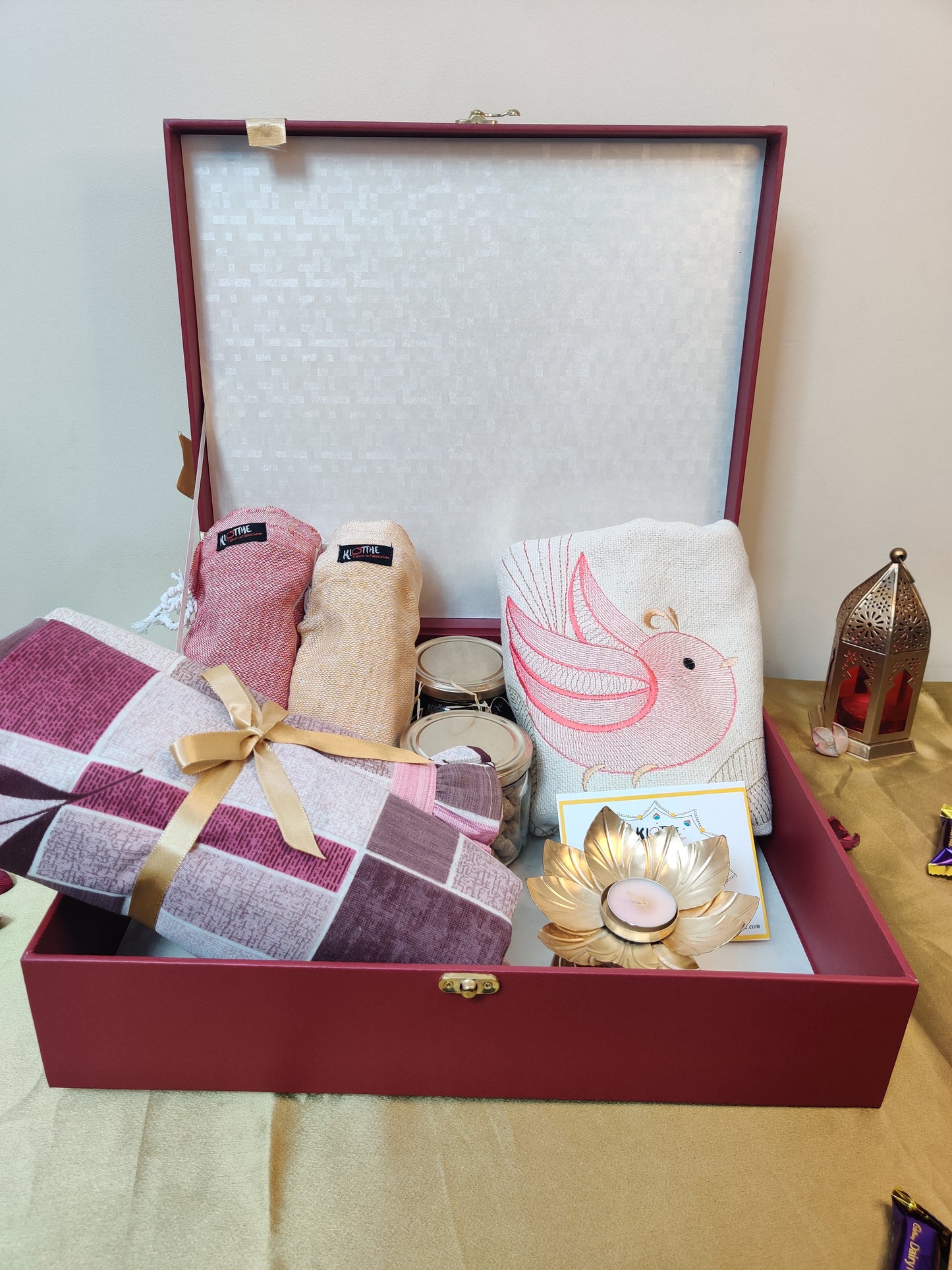 Maroon Diwali Gift Hamper By Klotthe®